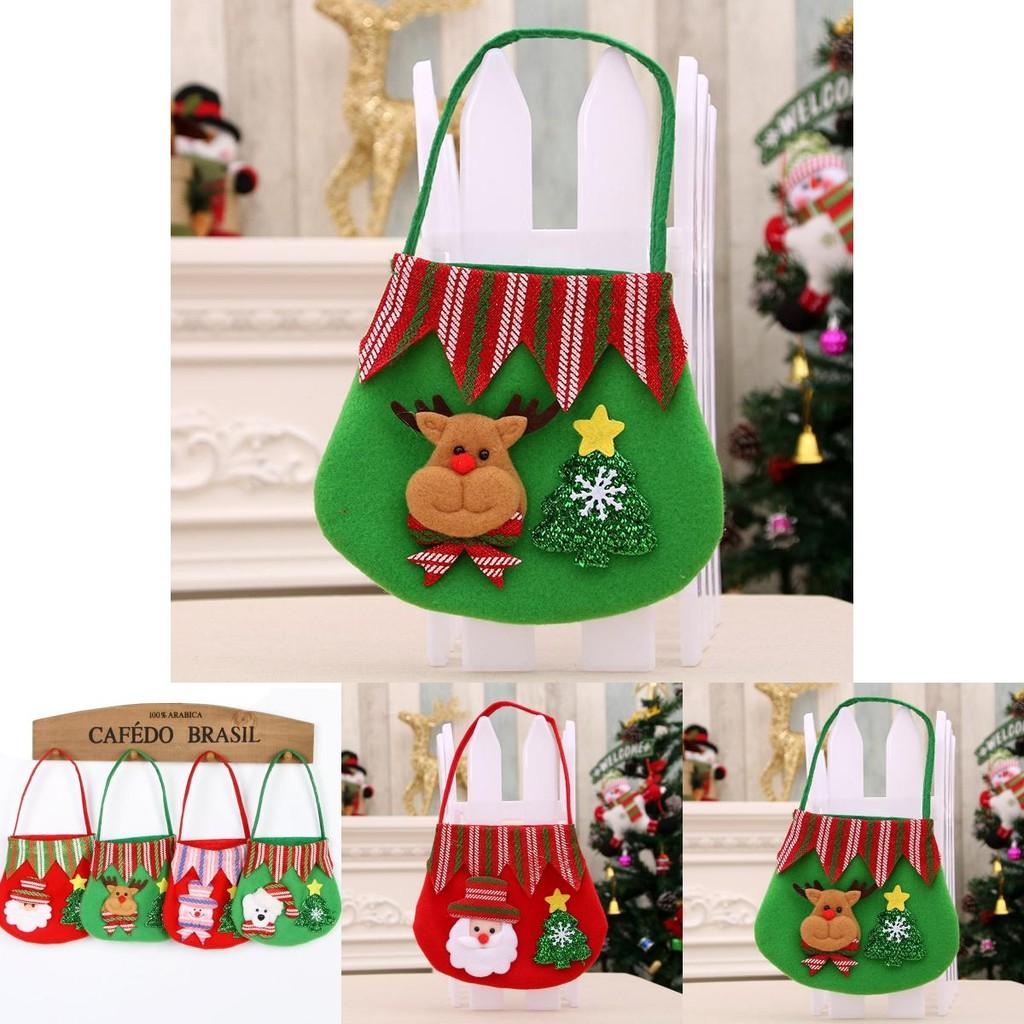 Christmas Gift Bag For Presents With Non Woven Fabric And Festive Cartoon Style