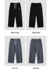 Men's Corduroy Heavyweight Straight-Leg Sweatpants: Trendy Wide-Leg Casual Pants for Spring and Autumn.