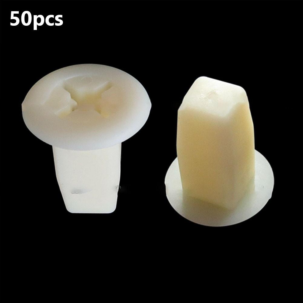 50 Pcs Nylon Nut  Screw Grommet Clip For Toyota For Mazda