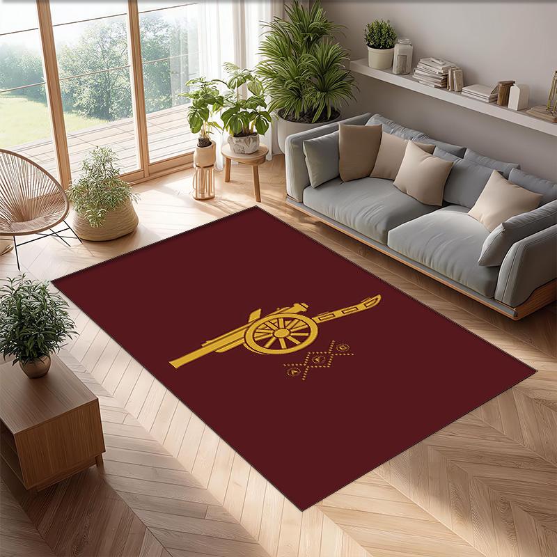 arsenal Printed Flannel Area Rug Non Slip Soft Polyester Floor Carpet Indoor Decor Mat for Bedroom Living Room Sofa