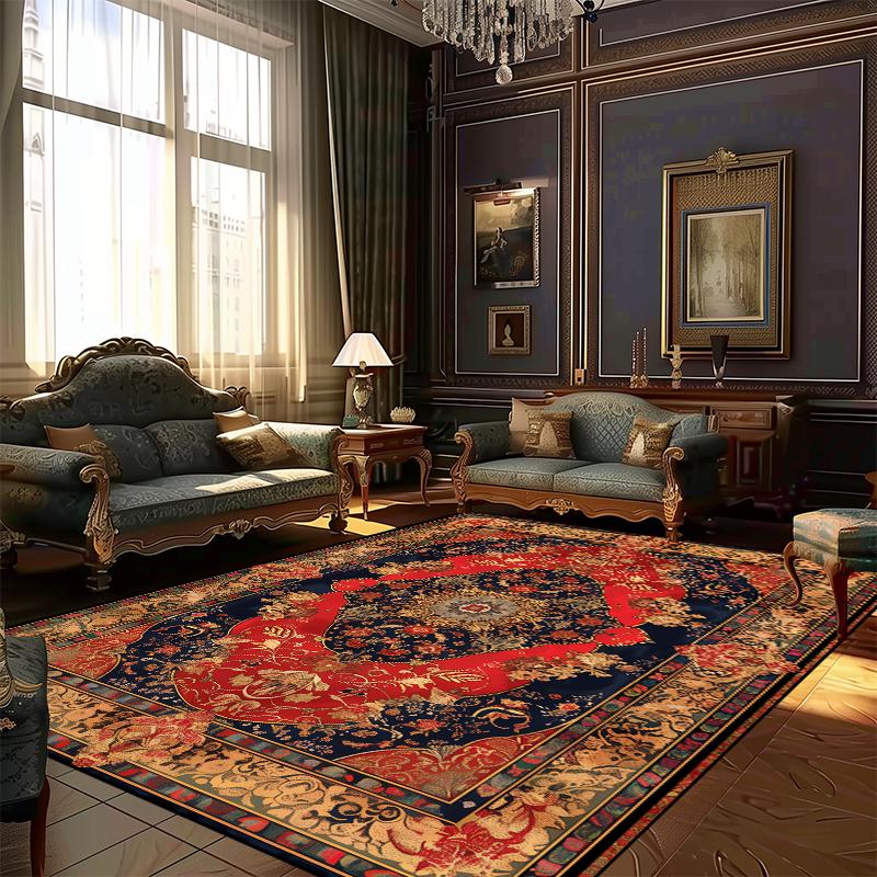 Persian Style Rugs for Living Room Decoration Carpet Large Area Bedroom Anti-slip Floor Mat Washable Lounge Rug Customized Size
