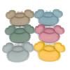 Children S Silicone Compartmentalized Dinner Plate Cartoon Plate Infant Auxiliary Food Tableware Fall Proof Including Suction Cups