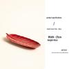 Red Ceramic Dessert Plate: Retro Chinese Pastry & Fruit Display Dish