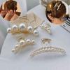 Fashion Elegant Pearl Hair Claws Women Hairpin Barrette Hair Accessories Girls Hair Crab Hairgrips Ornament