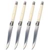 Jaswehome Laguiole Cutlery Set 4piece Steak Knives Forks Soup Spoons Teaspoons Ivory Color Flatware Stainless Steel Tableware