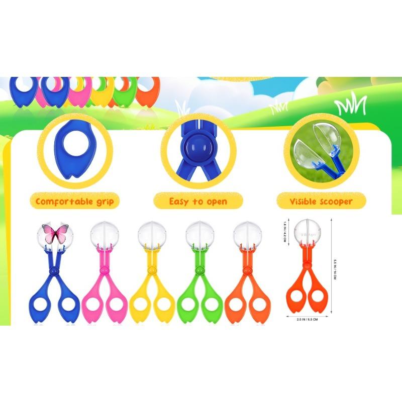 Color Bubble Large Bead Clip 5Pcs Outdoor Adventure Insect Catching Tool - Scissors Clip Bug Catching Clip