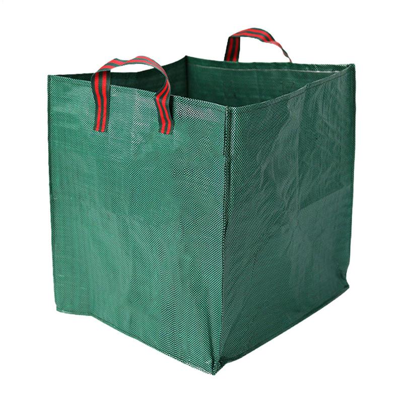 Garden Trash Bag Square Heavy Duty Garden Garbage Bag PP Woven Bag Reusable Large Street Lawn Pool Leaf Waste Compost Bag Bucket
