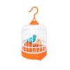 Kids Birdcage Toy with Sound Light Flapping Wings Detachable Hook Voice Control Funny Toddlers Educational Simulated Bird Model Toy Boys Girls Gift