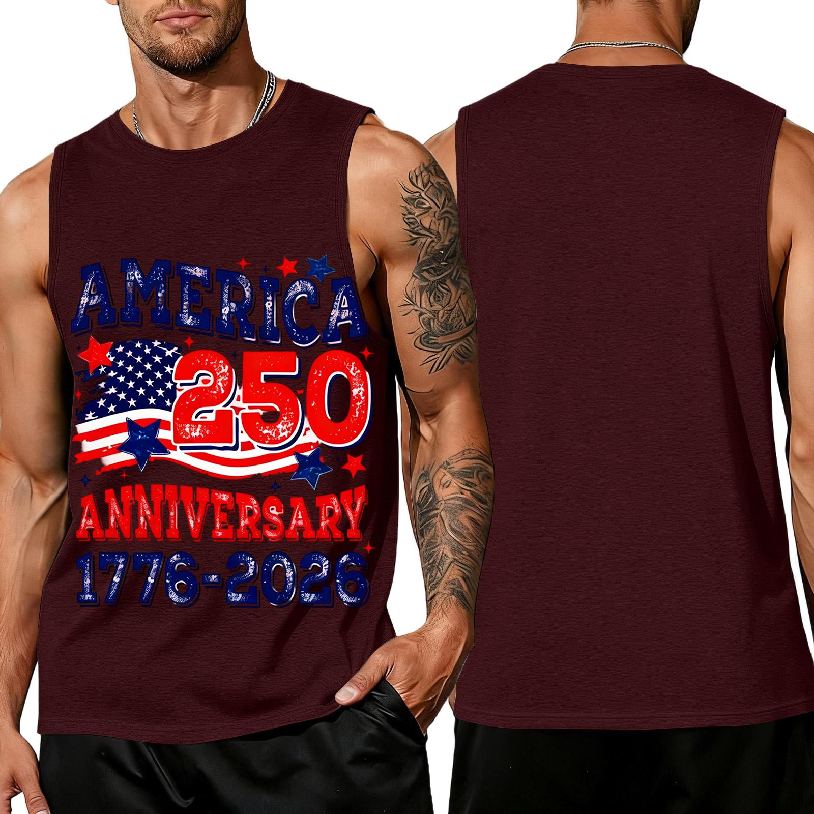 

Men s Loose Fit Sleeveless Tank Top Casual Summer Daily Wear Muscle Shirt Lightweight Breathable Fabric Soft Texture M винний