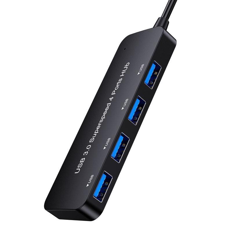 4-Port USB 3.0 Hub & Docking Station: Fast Data Reading & High-Speed Download