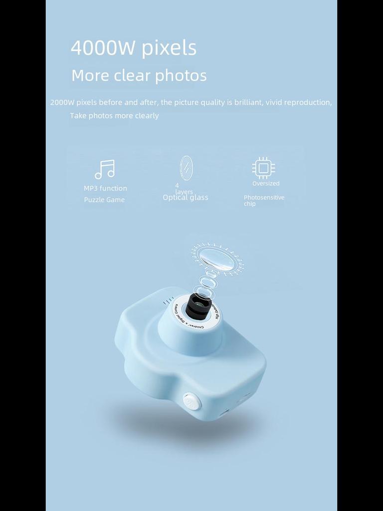 A3 Kids' Cartoon Digital Camera - Fun SLR Toy and Photo Recorder