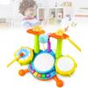 Colorful Early Education Multi-functional Drum Set With Microphone And Piano Toy Instruments For Kids Ages 2 To 6 Years