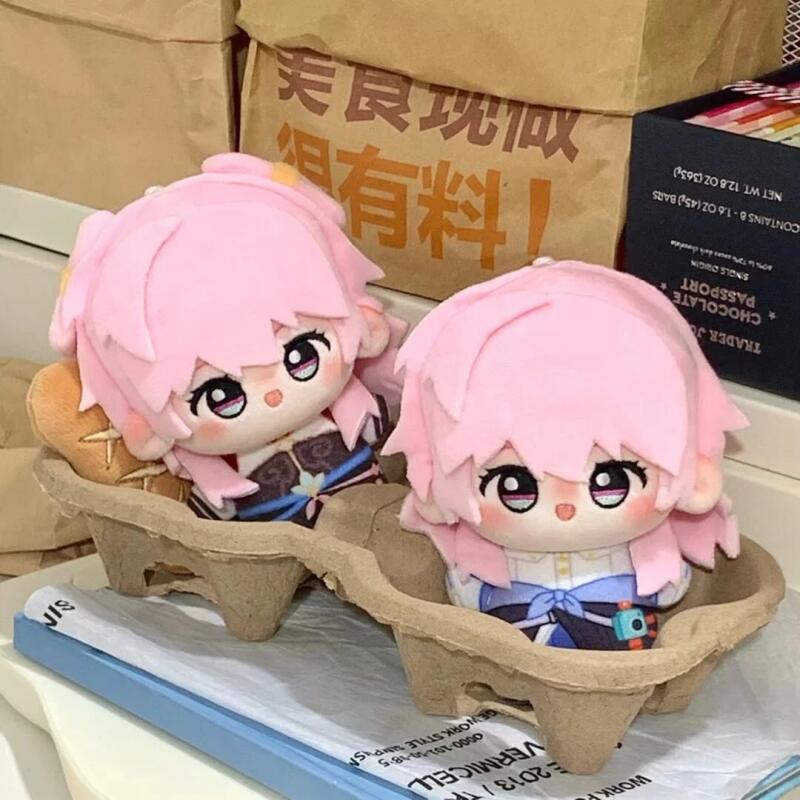 Honkai Star Rail Periphery March 7Th Soft Plush 10Cm Q Version Palm Doll Desktop Decoration Anime Game Lovers Collect Dolls Gift