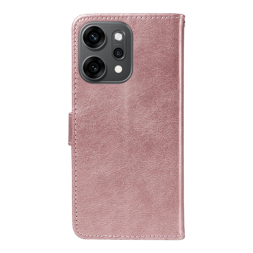 For Oppo Reno14 Pro 5G (China)/Oppo Reno14 Pro 5G (Global) Leather Wallet Case with Strap Solid Color Phone Stand Cover