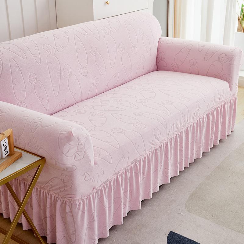 Thickened skirt jacquard sofa cover All-inclusive cover Full cover Sofa cover Universal non-slip and dust-proof sofa cover Clearance