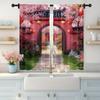 2pc,  Window Drapes Garden6 Polyester,Without Electricity Birthday Party Suitable for Holiday Decorations