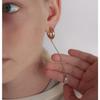 Teardrop Pearl Unbalanced Earrings - Gold