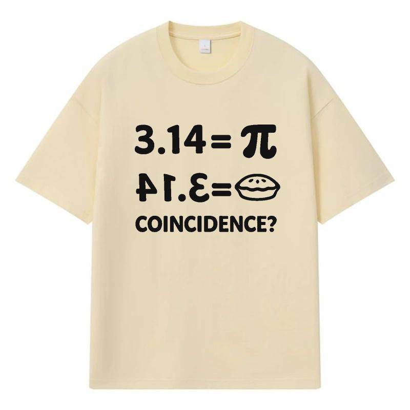

2026 Printed Graphic Math Pi And Pie Design Y2k Harajuku Streetwear 100% Cotton T Shirt Casual Oversized Summer Men T-shirt XXXL хакі