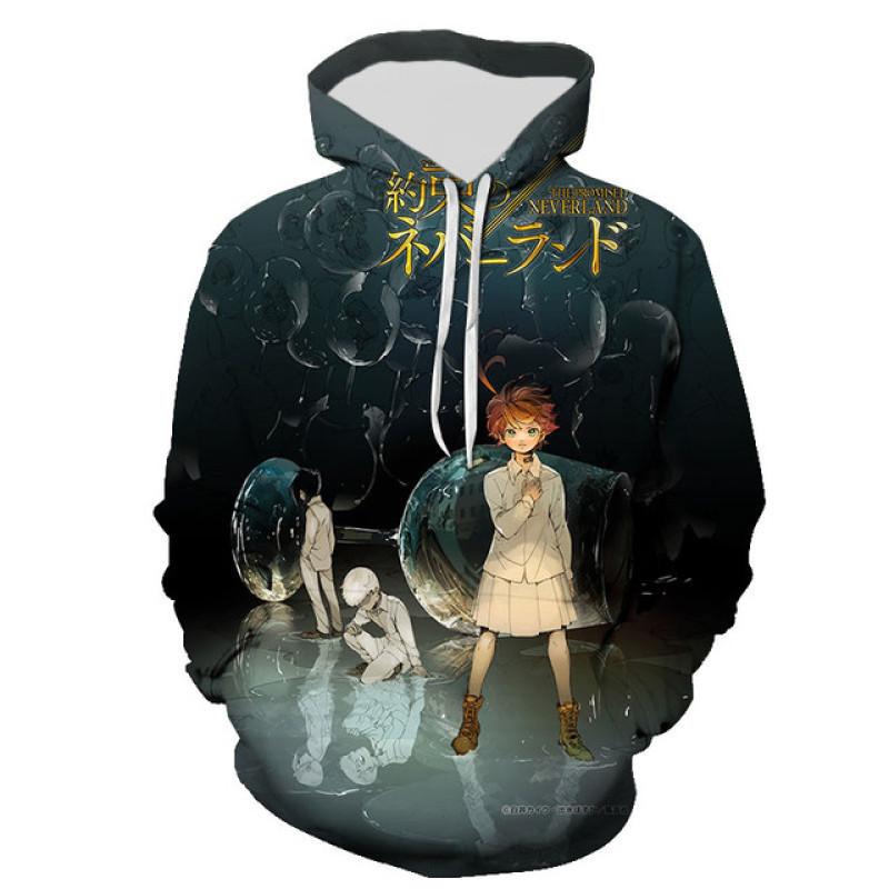 

Толстовки с 3D принтом The Promise Neverland для мужчин, женщин и детей, уличная одежда для мальчиков и девочек, пуловеры, топы с длинными рукавами 6XL