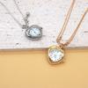 Vintage Herz Uhr Anhänger Mehrlagige Halskette Elegante Layering Kette Schmuck Einzigartige Schlüsselbeinkette für Frauen