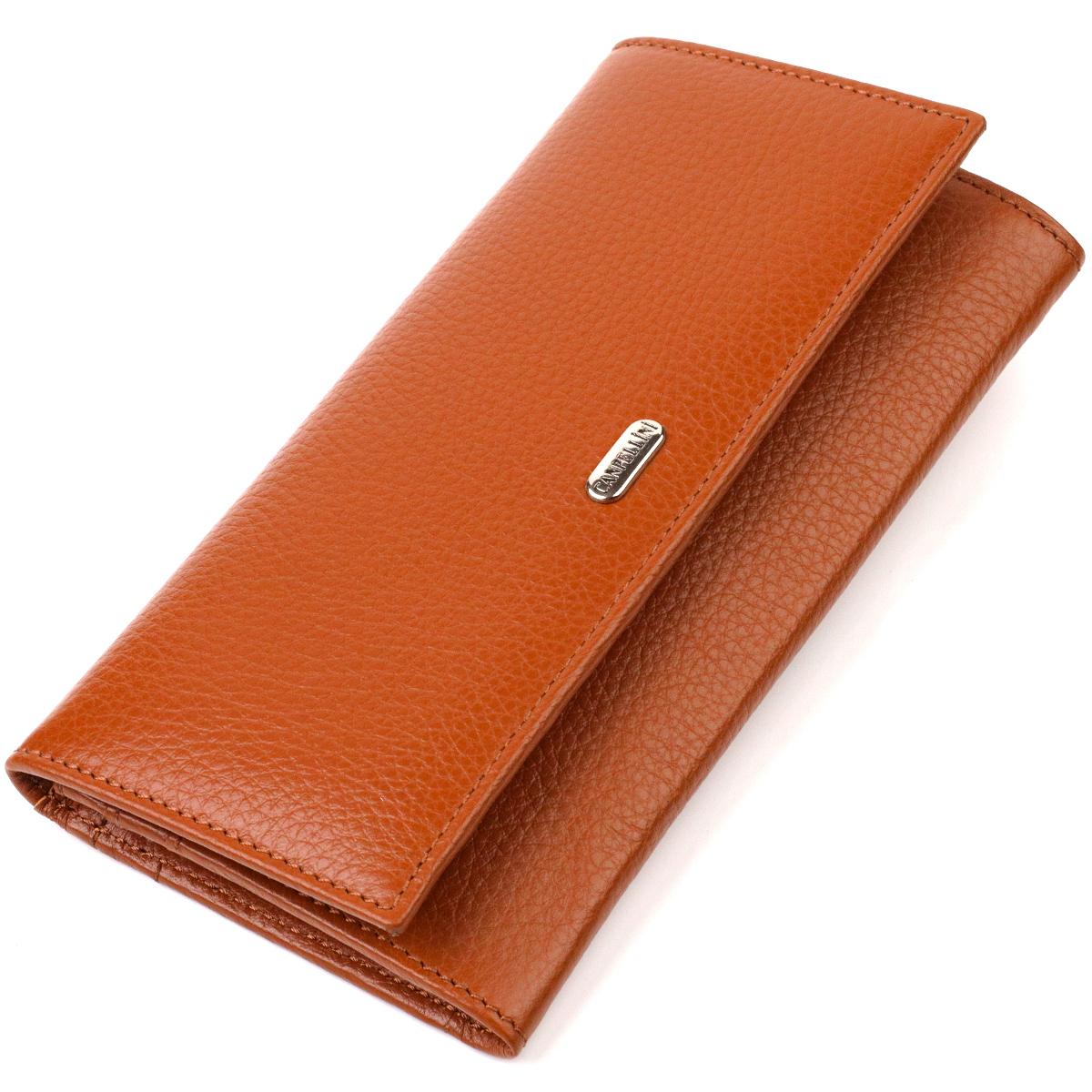 

Жіночий зручний гаманець з натуральної шкіри CANPELLINI 21829 Коричневий