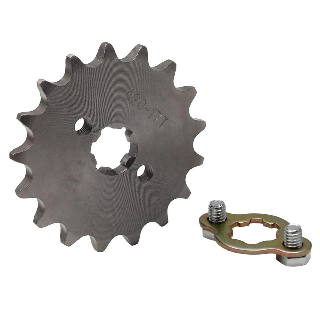 420 17T 17mm Chain Front Sprocket Cog for Pit Trail Quad Dirt Bike ATV Buggy 110cc 125cc ATV YX