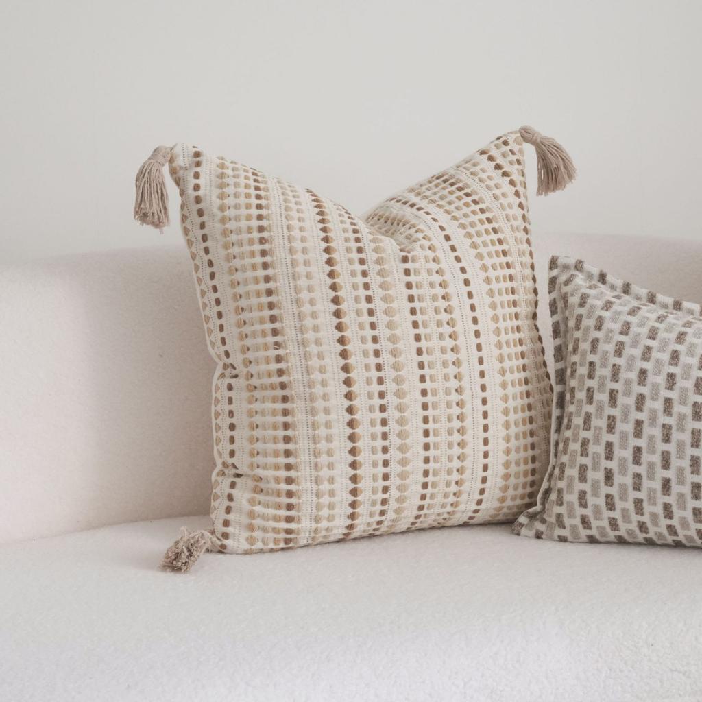 Bohemian Stripes Throw Pillow Cover Cojines Zen Style Cotton Linen Square Sofa Pillowcase Headboard Cushion Covers 30x50/45x45cm