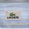 LACOSTE made in Japan Border Pattern Short sleeve shirt 3 Blue Men's Used