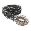 Elegant Waist Belt for Women Simple Metal Snap Buckle Belt Western Waistband for Shorts Decorative Waistband for Adult