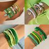 Jewelry Bohemian Ethnic Style Beaded Bracelet, Design Stacked Elastic Crystal Bracelet Wholesale