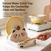 Bear Shape Design Lid Holder Non-Slip Pot Lid Rack Kitchen Counter Organizer  Kitchen Counter