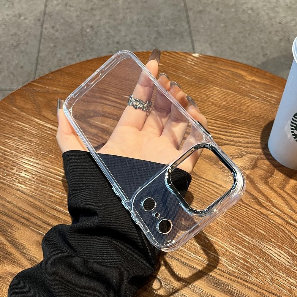 Luxury Transparent Silicone Phone Case For iPhone 17 Air 16 15 14 13 12 11 Pro Max Plus Clear Shockproof Bumper Back Cover