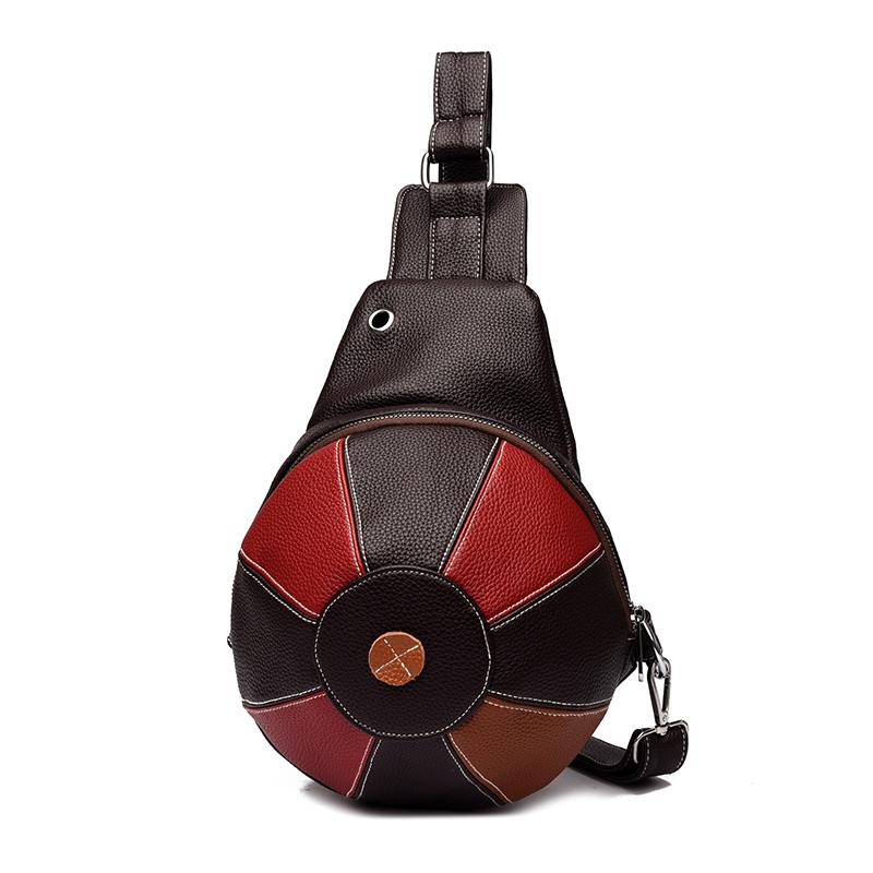 Stitching Women's Bag Hat Line Chest Bag Outdoor Shoulder Crossbody Bag