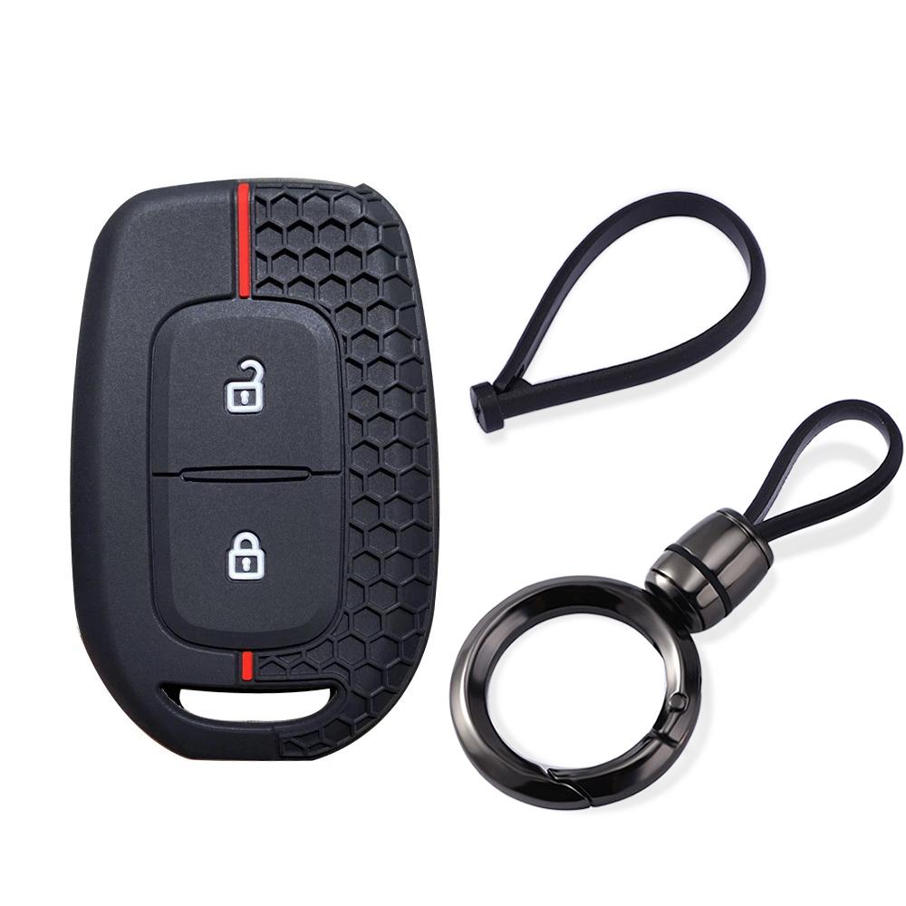 Silicone Car Key Fob Case For Renault Sandero Kwid Traffic Symbol Dacia Logan Lodgy Dokker Duster Trafic Clio4 Master3 Keychain