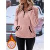 Women's Half Zipper Plush Sweatshirt