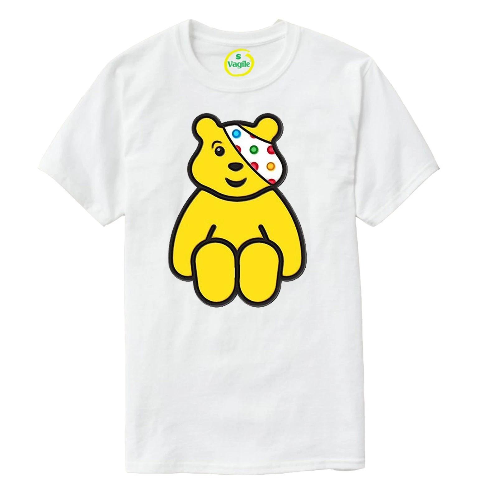 Spotty Sitting Pudsey Bear Kids T Shirt Top Tee Children In Need School Day 2025 140