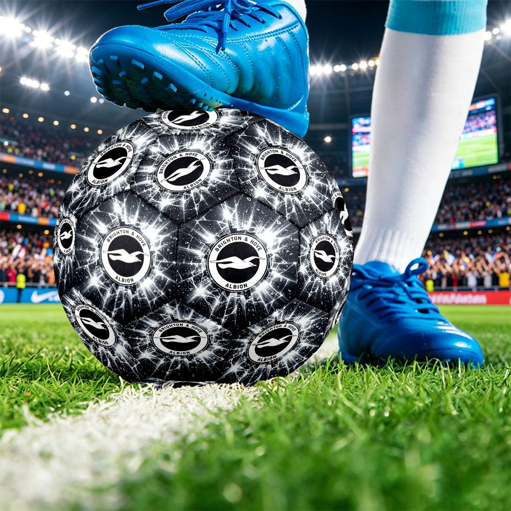 Brighton & Hove Albion FootballPrinted Size 5 Soccer Blbion Football, Anti Slip Adult Match Football Souvenir for Football Fans