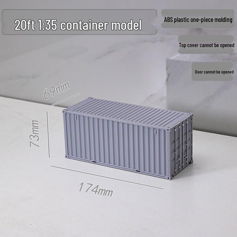 1:35 Scale 20ft Container Model Simulation, Customizable with Patterns and Text - Perfect Business Anniversary Gift