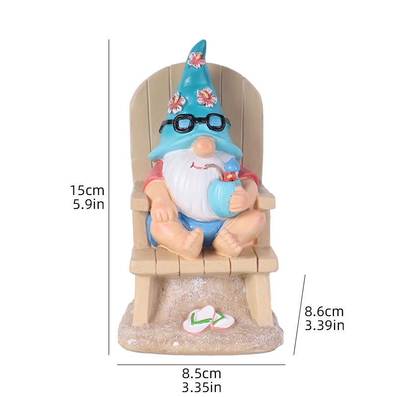 Скульптура гнома, сидящего на стуле, - Фигурка гнома из смолы для дома, гостиной, спальни, рабочего стола