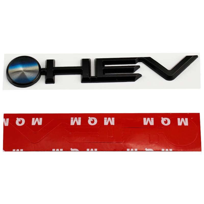 BBco3 Car 3D Metal HEV Logo Trunk Emblem Badge Decals Sticker For Toyota Camry 9th 2024 Highlander Granvia Sienna Avalon Accessories