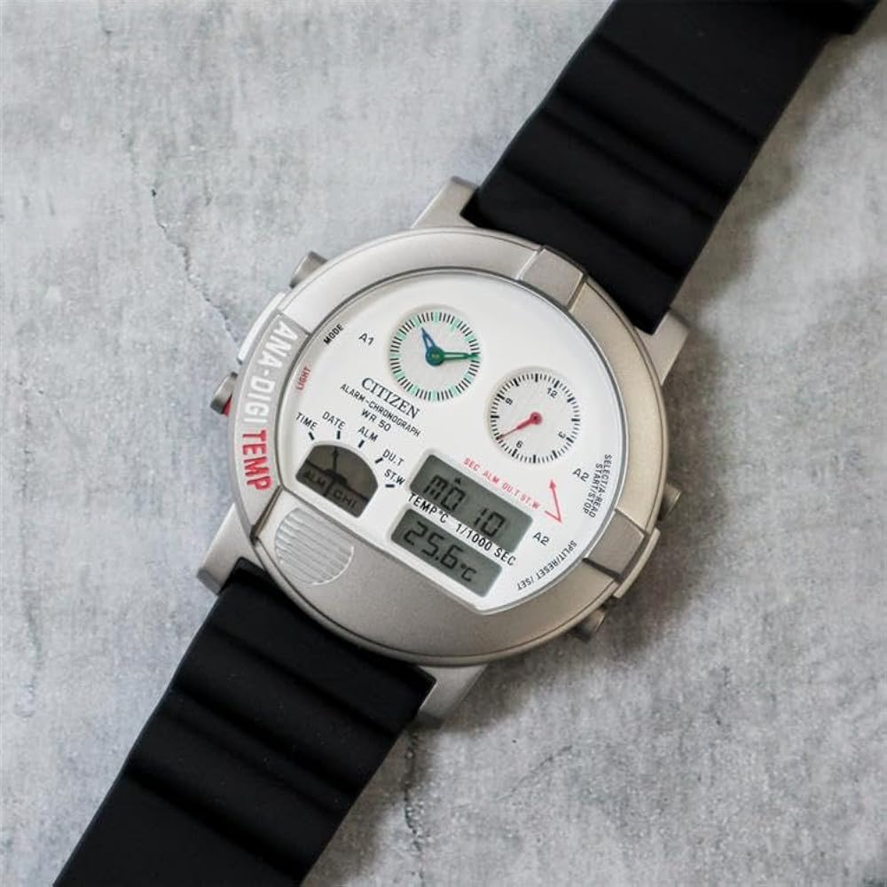 CITIZEN Analog-Digital Temp Men's Watch, White, Limited Edition of 250 Pieces, JG0070-38A