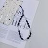 INS Wind Natural Crystal Black Square Crystal High-end Fashion Anti-lost Hand Carry Pendant Mobile Phone Chain