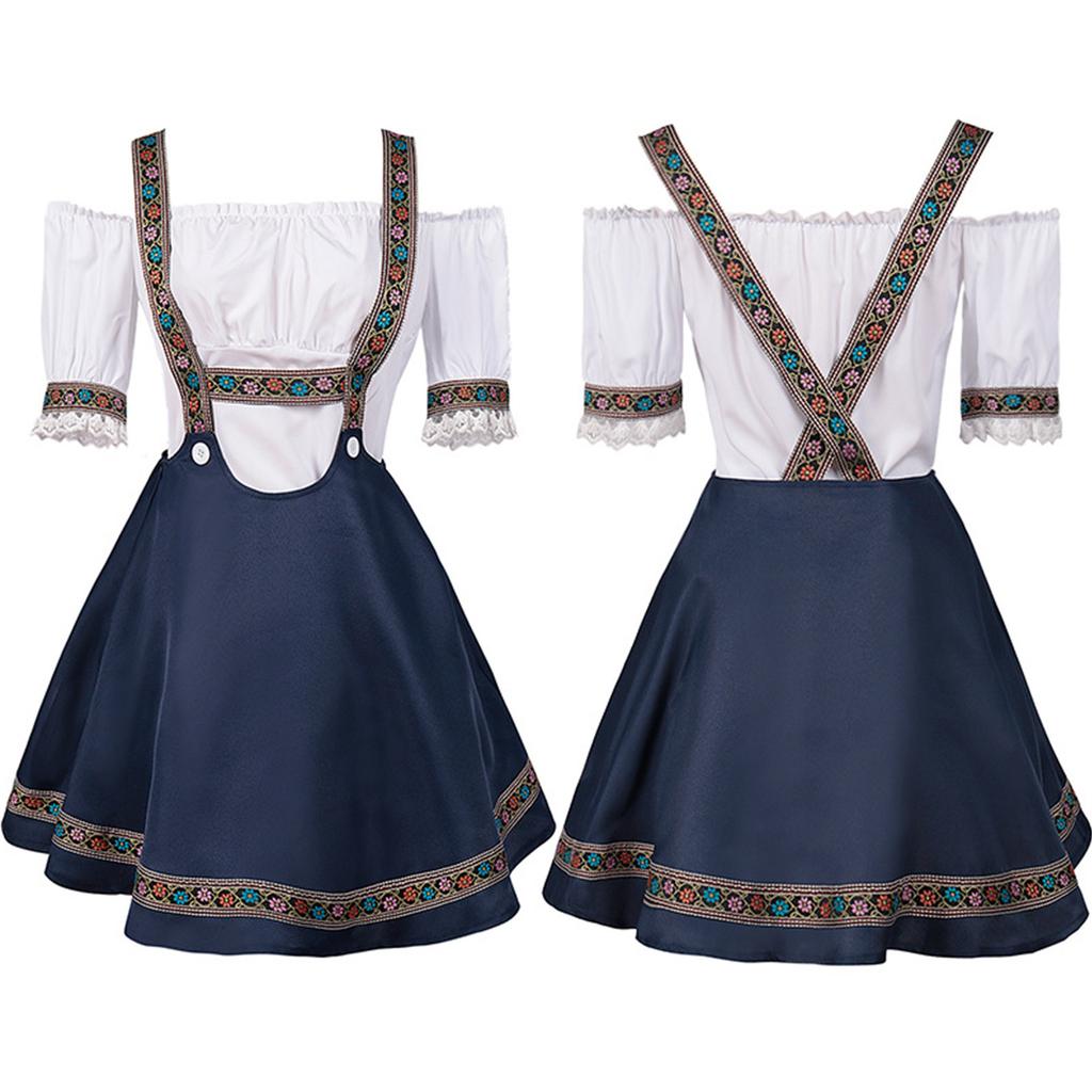 Damen Freizeit Bierkleid Kurzarm Drop Shoulder Kleid Bayerische Damenbekleidung