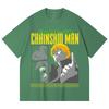 230 Gsm 100% Cotton Chainsaw Man V45 Denji Print Unisex Heavy Cotton T Shirt