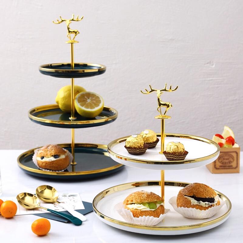 

Elegant Nordic Ceramic Multi-tier Fruit & Snack Plate