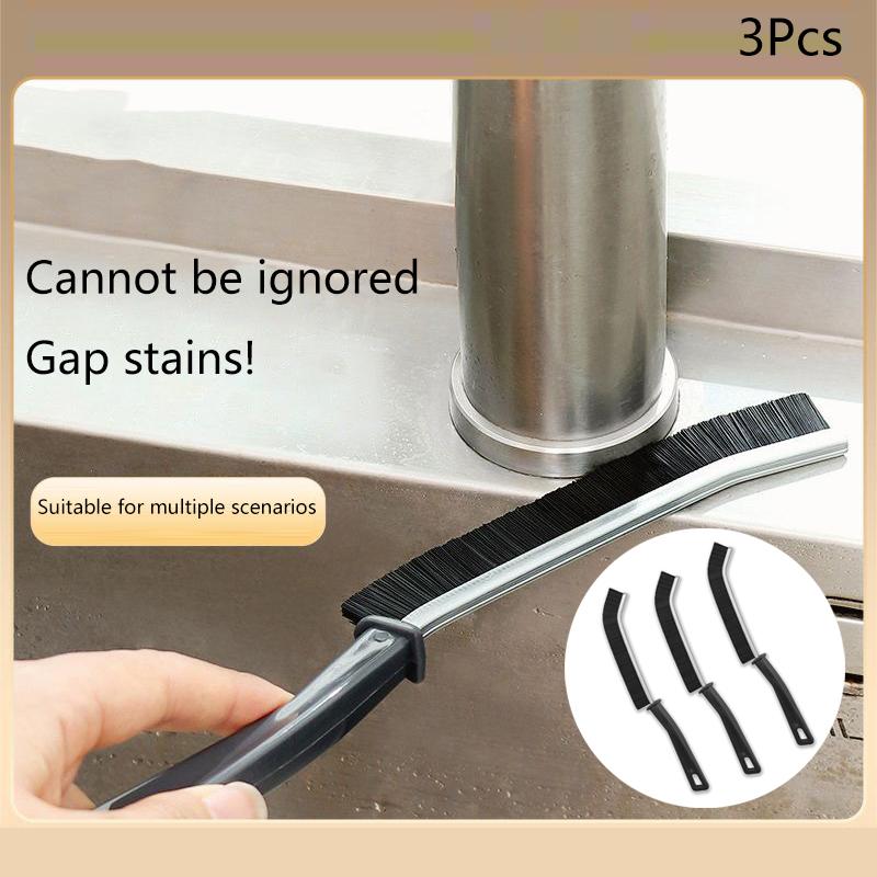 3Pcs Hard-Bristled Crevice Cleaning Brush Grout Cleaner Scrub Brush Deep Tile Joints Crevice Gap Cleaning Brush Tools Accessory