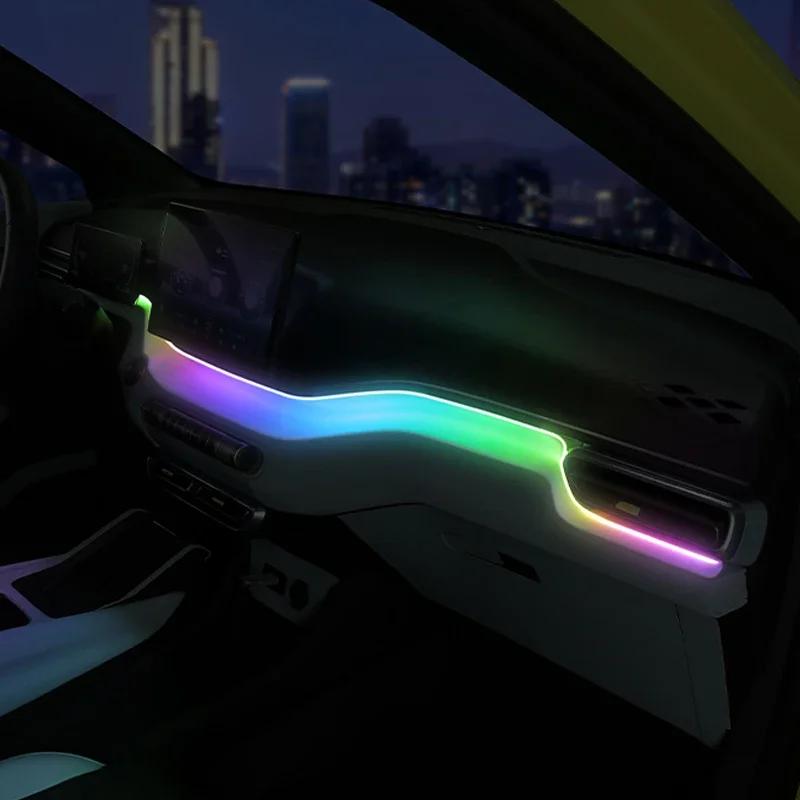For BYD Seagull Dolphin MINI 2023-2024 Interior Ambient Lighting Central Control Atmosphere LED Light Strip Automobile Supplies