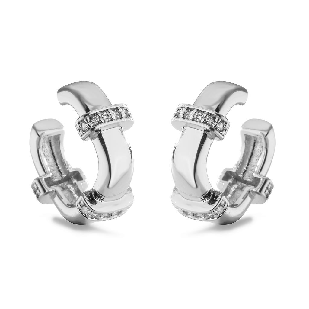 HECHENG,Fashion Ear Cuffs Without Piercing Ear Clip Earrings Non-Piercing Fake Cartilage Earrings For Women Zircon