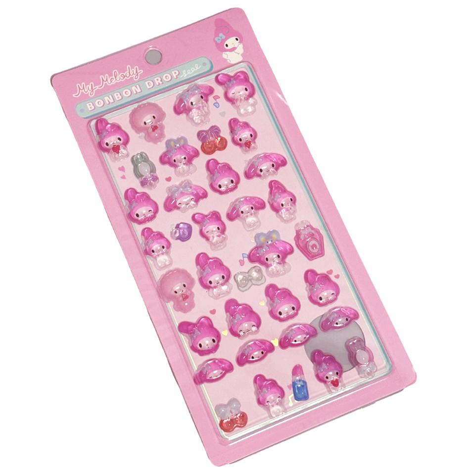 Wholesale Anime Sanrio Hellokitty Kuromi Hangyodon Cinnamoroll 3Dtransparent Jelly Sticker Crystal Decorative Stickers Toys