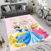 Tappeto con motivo fiabesco di Cenerentola, adatto per soggiorno, camera da letto, comodino, bagno, antiscivolo, adatto per bambina'